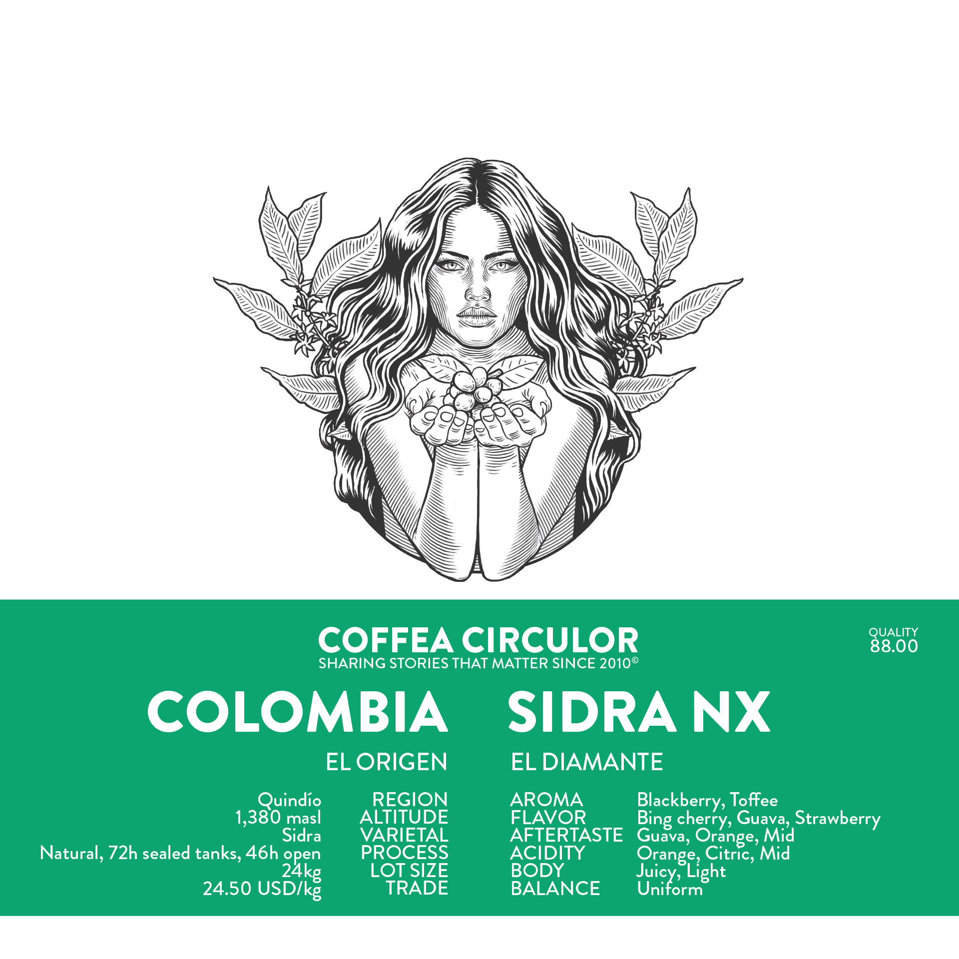 COLOMBIA El Diamante Sidra Natural NX
