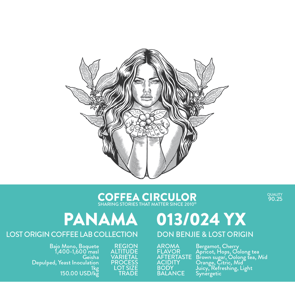 PANAMA Lost Origin Geisha 013/024 Yeast Inoculation YX