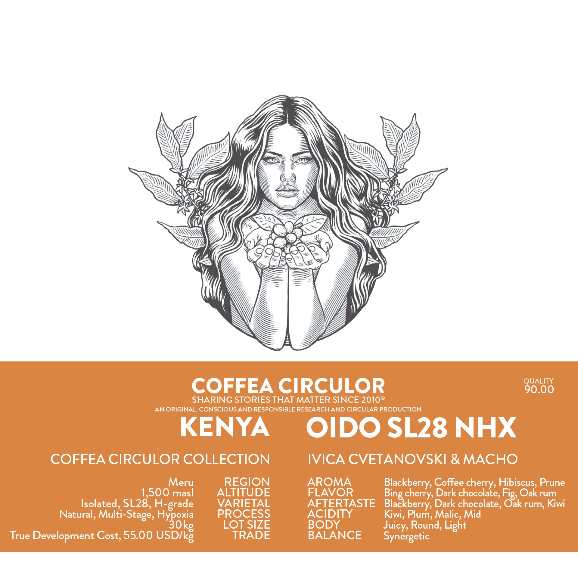 KENYA Coffea Circulor Oido Isolated SL28 Natural Multi-Stage Hypoxia NHX packshot