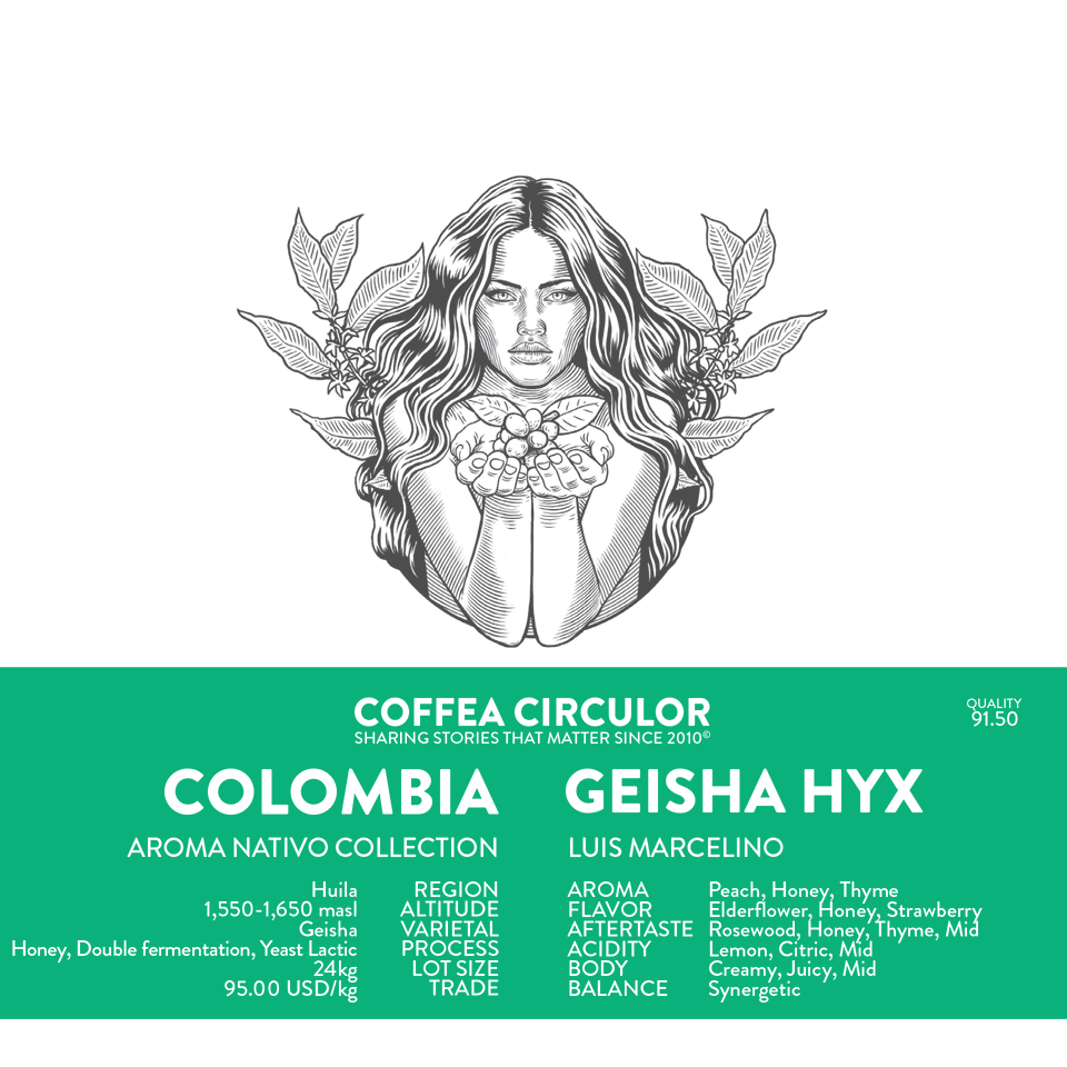COLOMBIA Geisha Honey Lactic HYX "Travel #004"