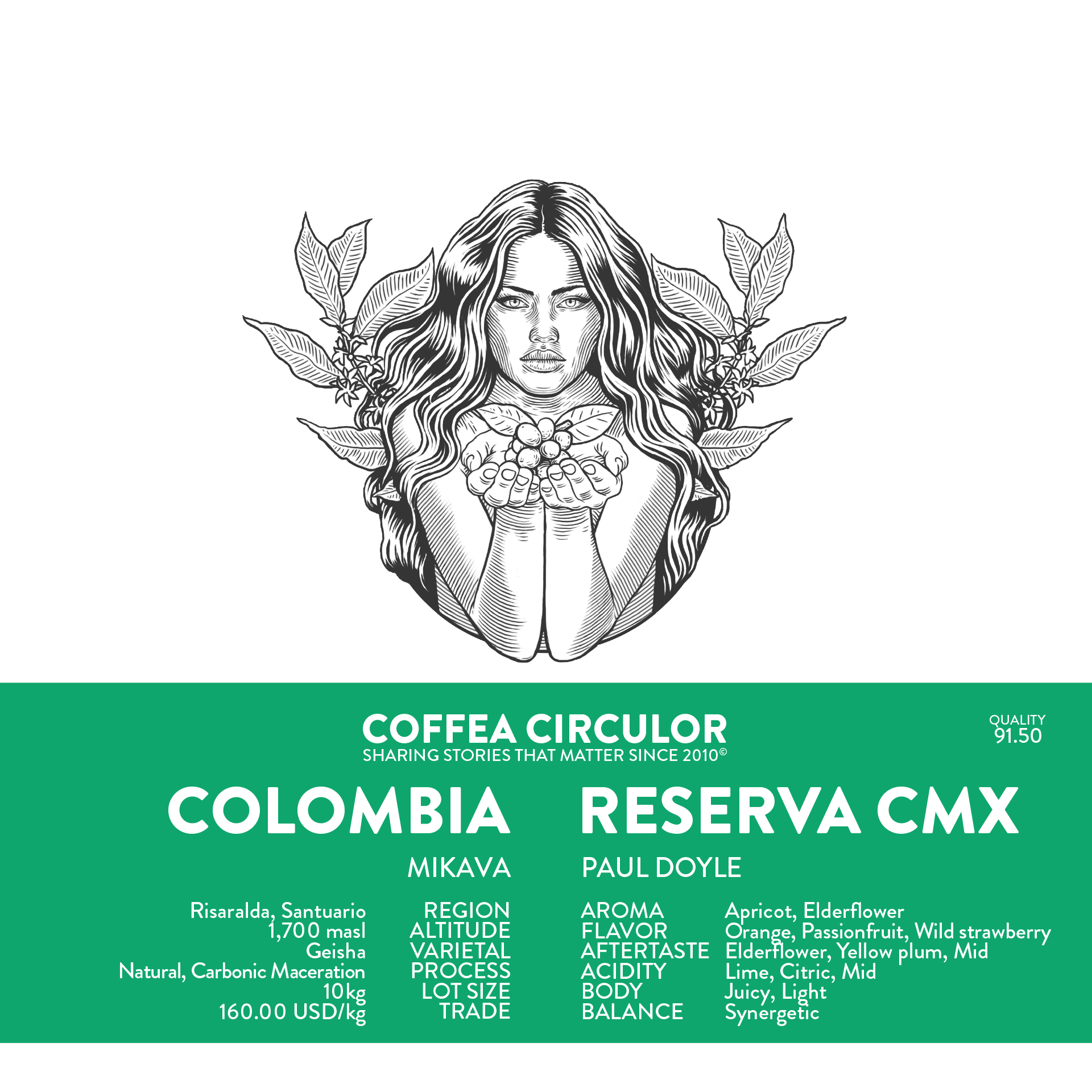 COLOMBIA Mikava Reserva Geisha Carbonic Maceration CMX