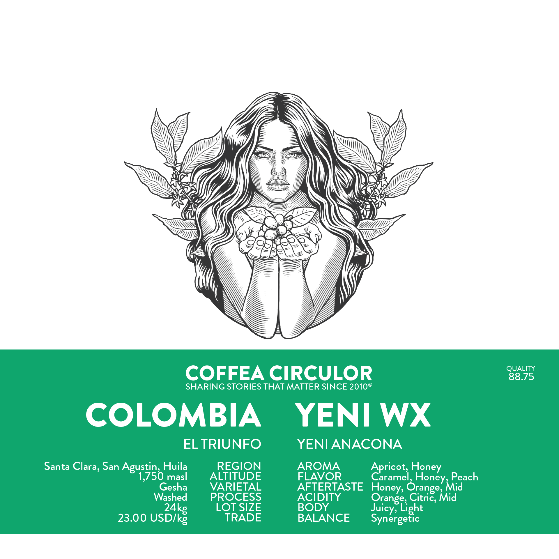 Colombia Yeni Anacona Gesha Washed WX