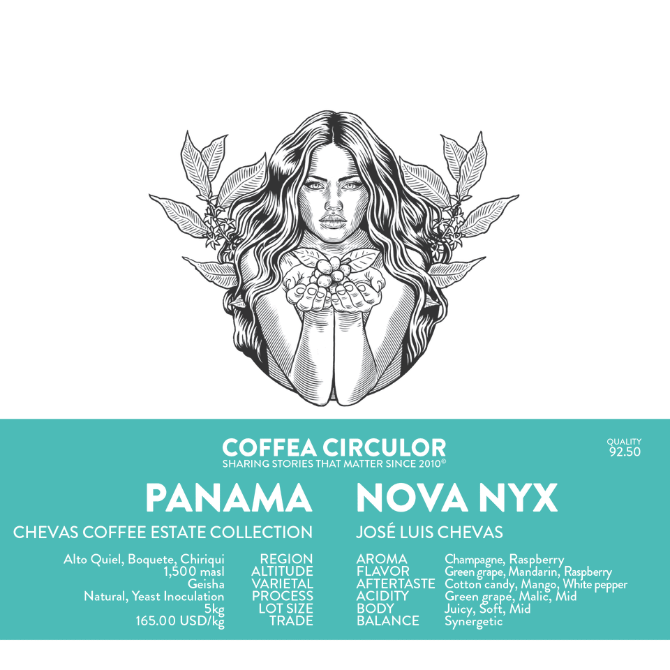 PANAMA Chevas Geisha Nova Natural Yeast Inoculation WYX (Best of Panama Submission)
