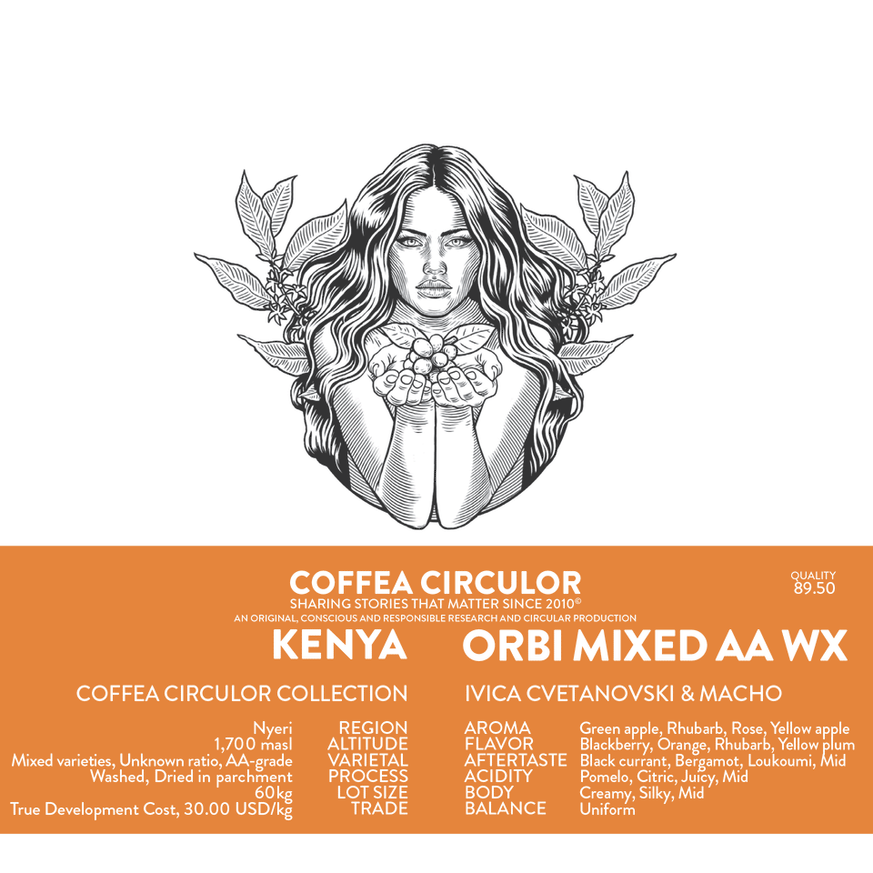KENYA Coffea Circulor Orbi Mixed AA Washed WX