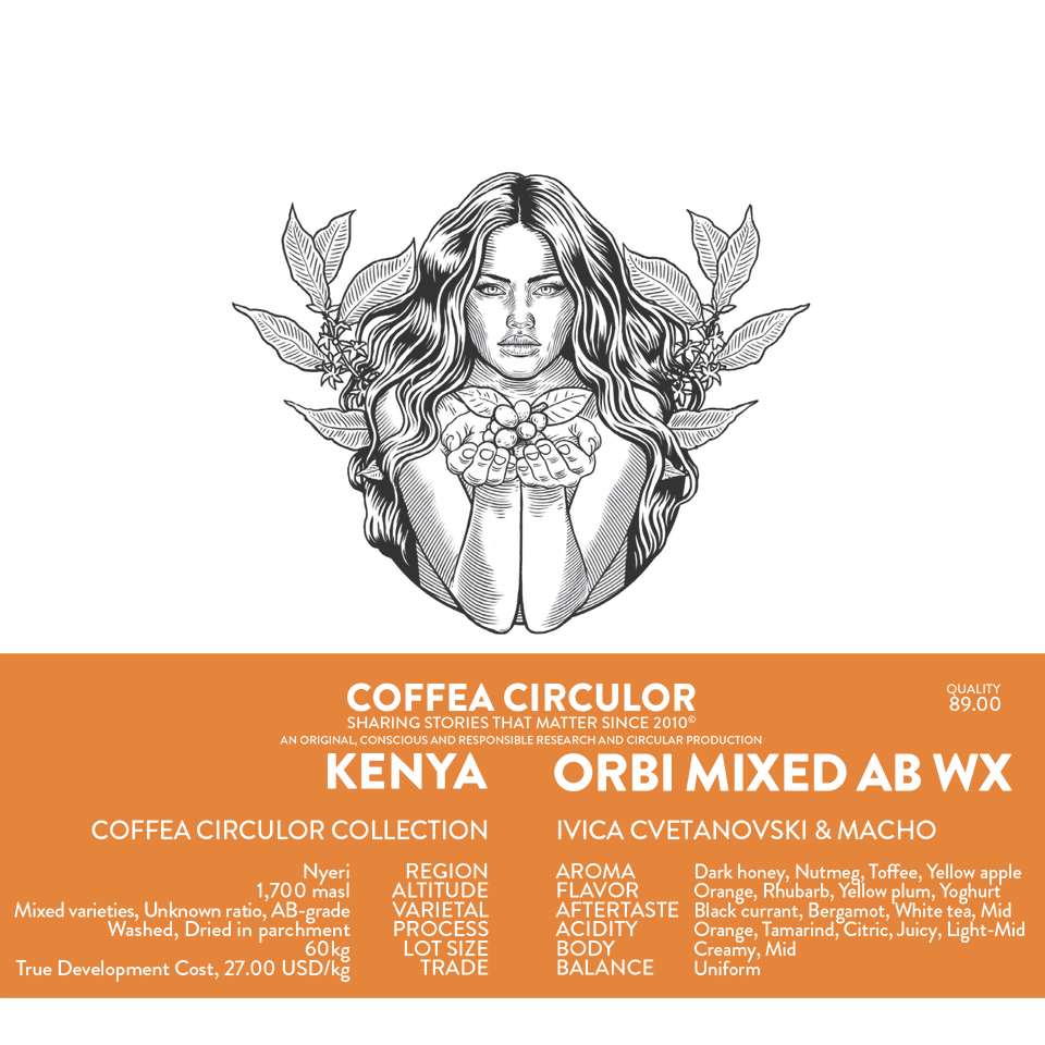 KENYA Coffea Circulor Orbi Mixed AB Washed WX