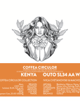 KENYA Coffea Circulor Outo Isolated SL34 AA Washed WX
